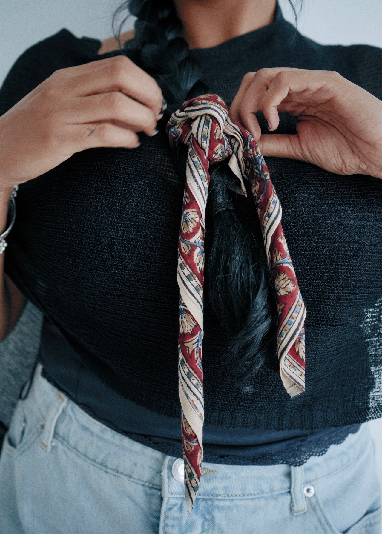 Painted Lady - Kalamkari Cotton Bandana