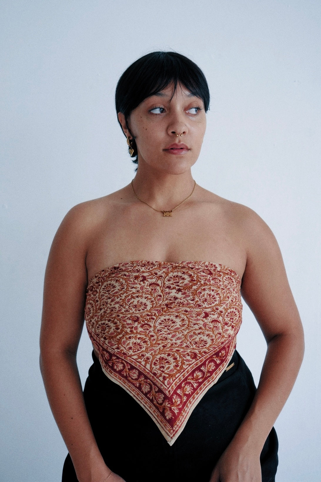 Pomegranate Stain - Kalamkari Cotton Bandana