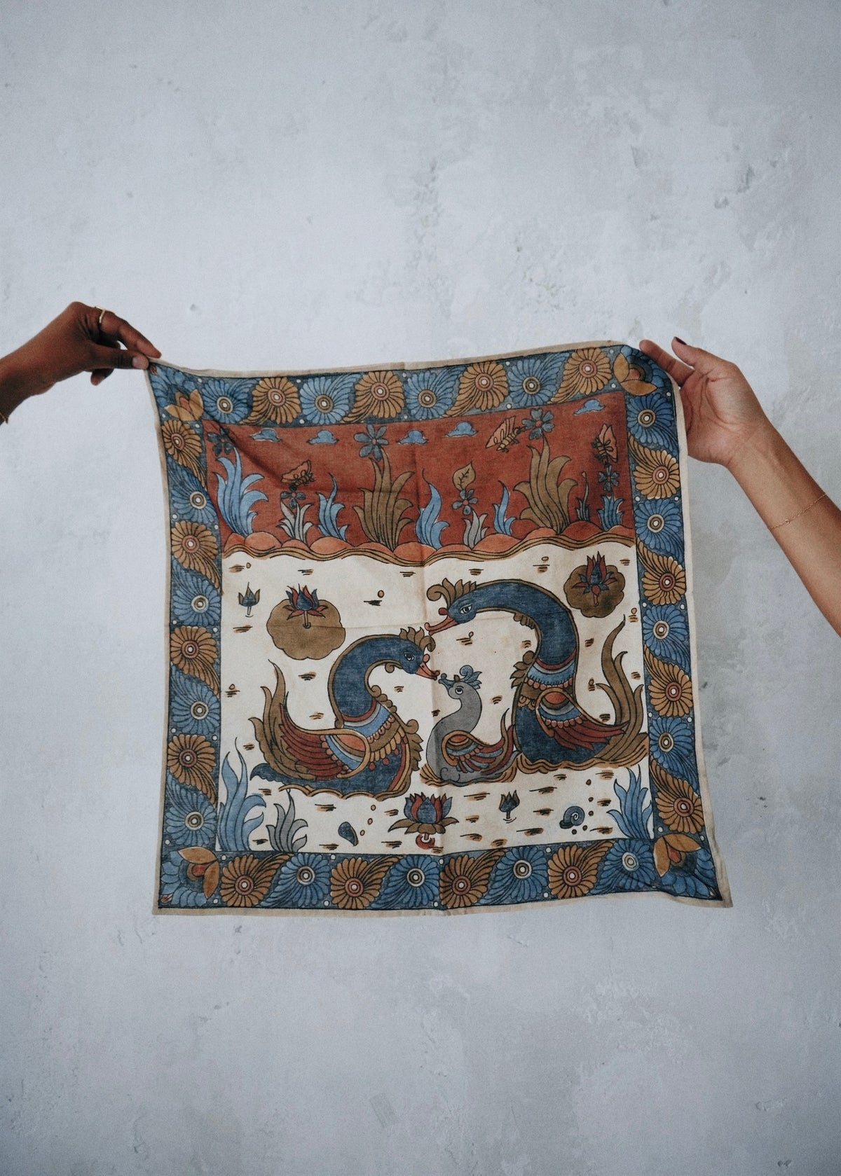 Swan Lake Melody - Limited Edition Hand Painted Cotton Bandana