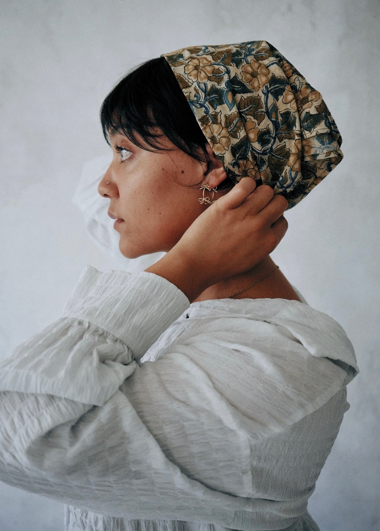 Woven Thistle - Kalamkari Cotton Bandana