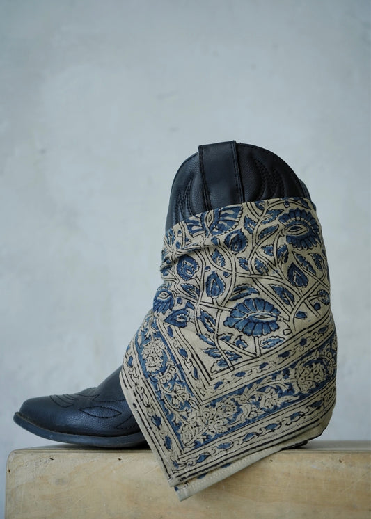 Indigo Bundles - Kalamkari Cotton Bandana