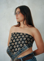 Indigo Ornaments - Kalamkari Cotton Bandana