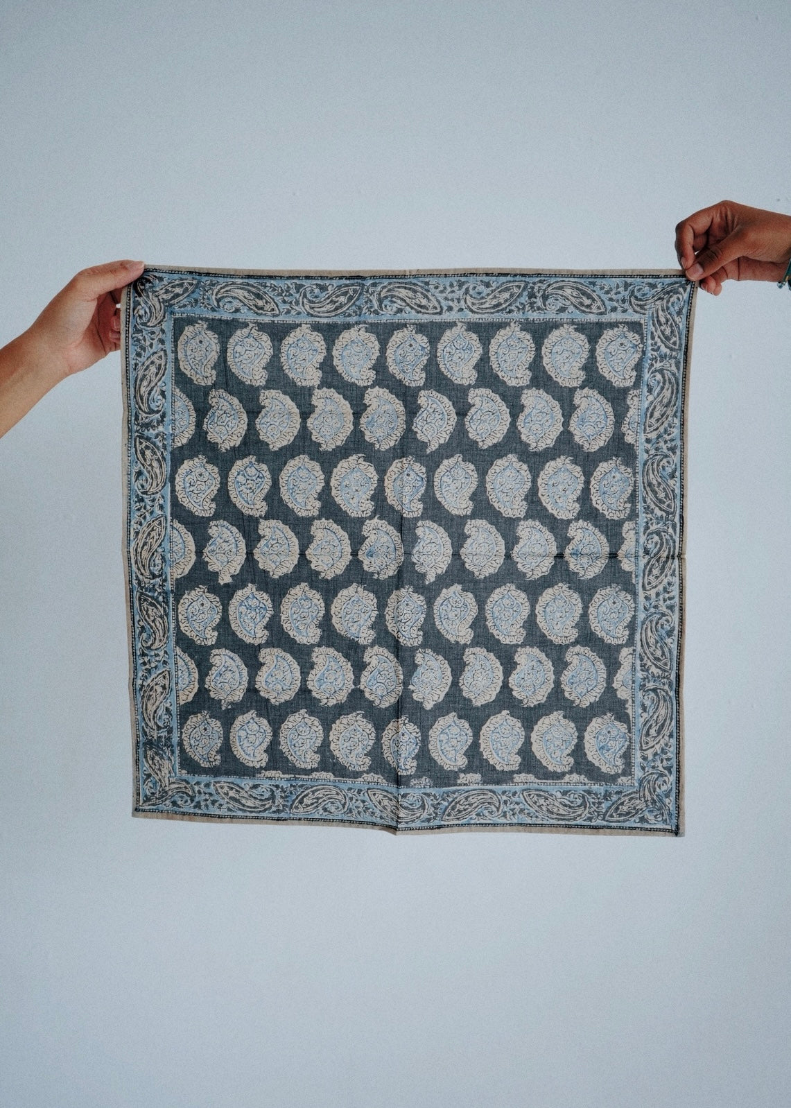 Midnight Feathers - Kalamkari Cotton Bandana