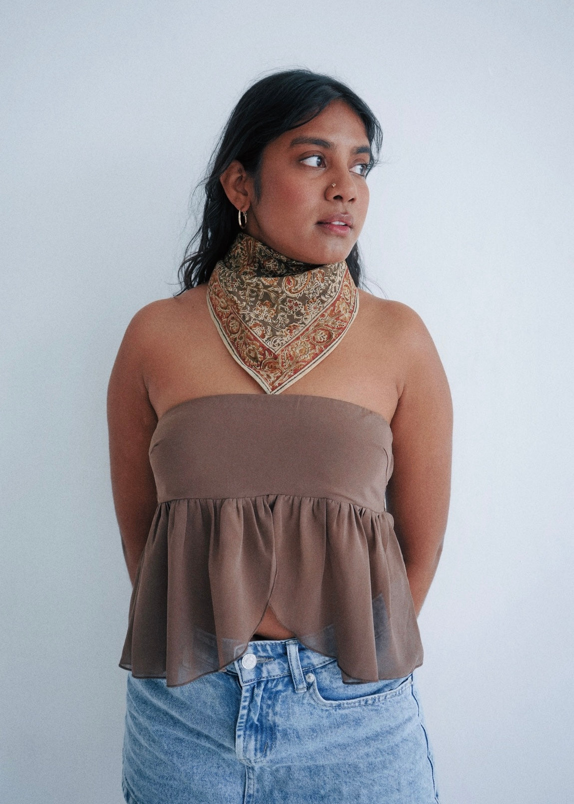 Vegetable Garden - Kalamkari Cotton Bandana