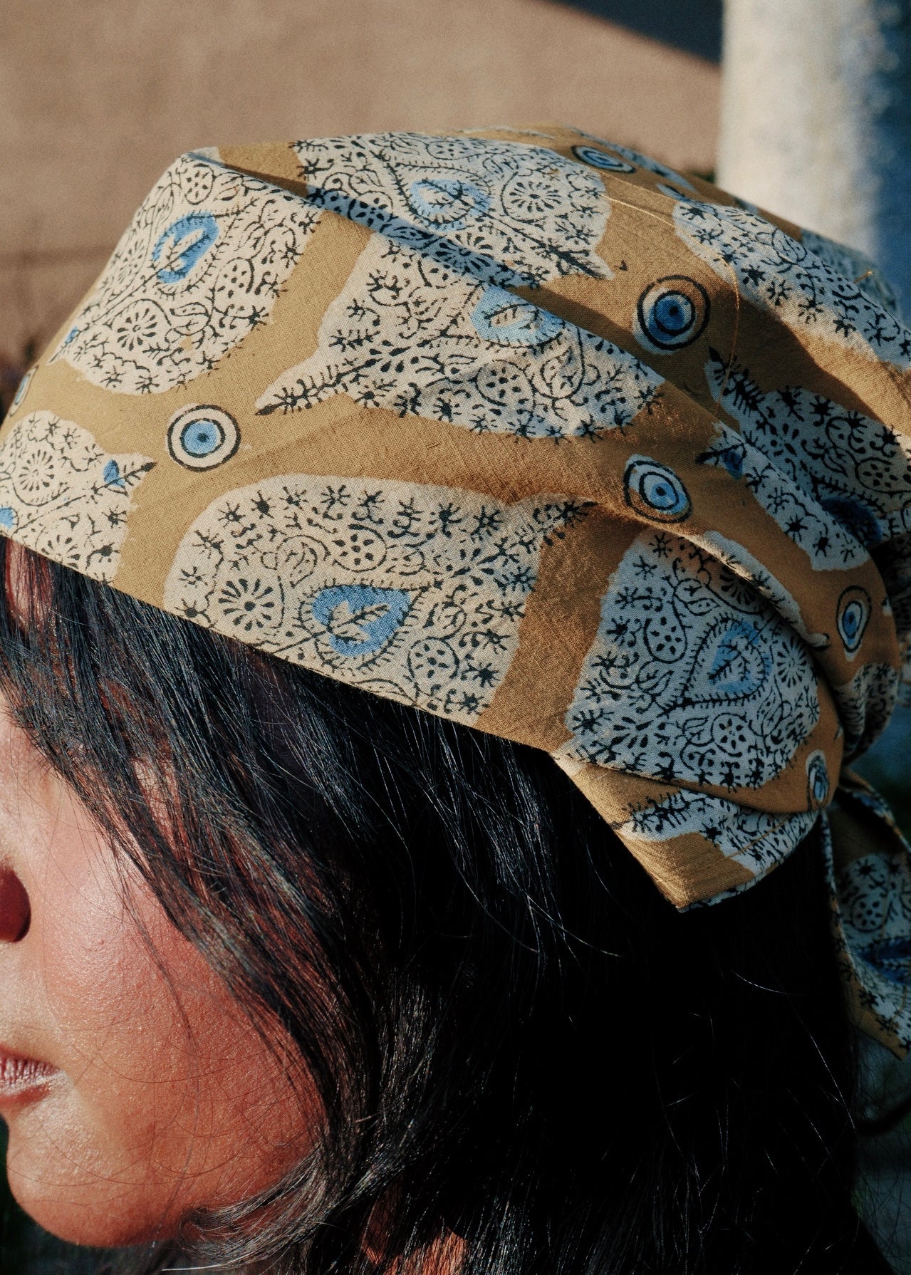 Teardrop Garden - Kalamkari Cotton Bandana