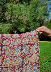 Pomegranate Jungle  - Kalamkari Cotton Bandana
