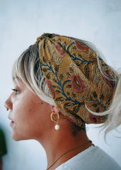 Rosegold Rivers  - Kalamkari Cotton Bandana