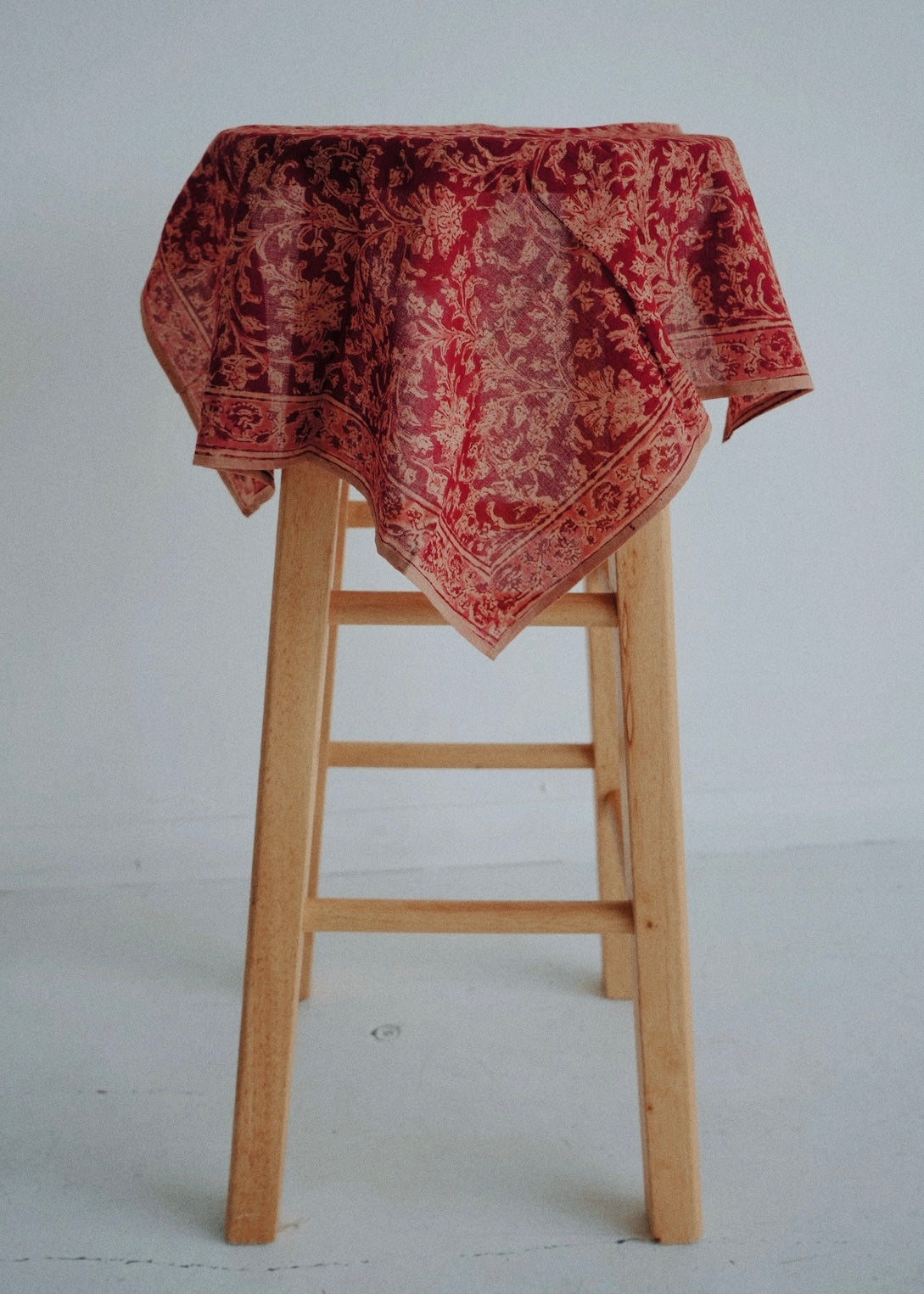 Crimson Twist - Kalamkari Cotton Bandana