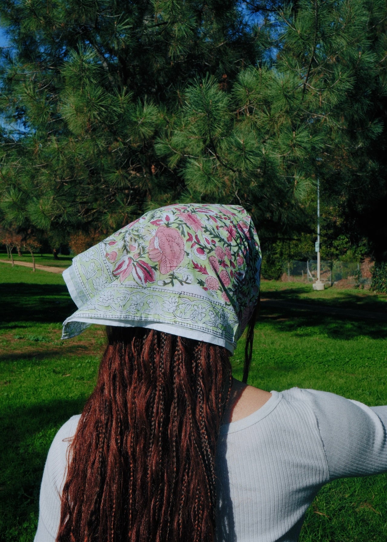 Spring Rose Garden - Block Printed Cotton Bandana