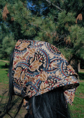 Golden Bloom - Kalamkari Cotton Bandana