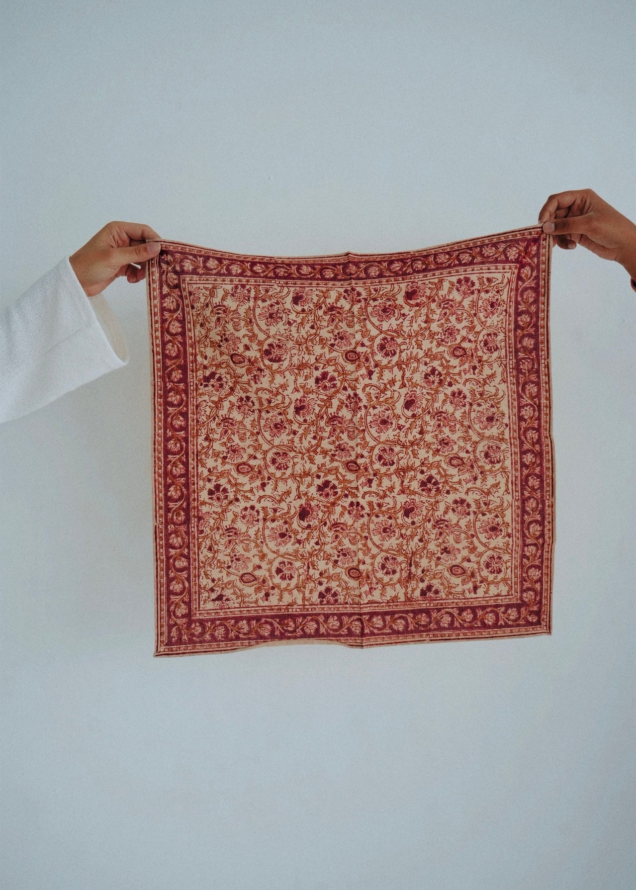 Bleeding Blossom - Kalamkari Cotton Bandana