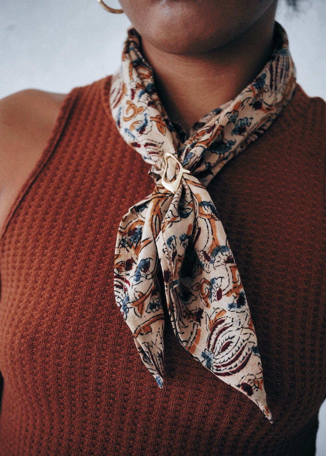 Autum Harvest  - Kalamkari Cotton Bandana