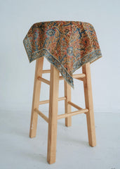 Cobalt Floral - Kalamkari Cotton Bandana