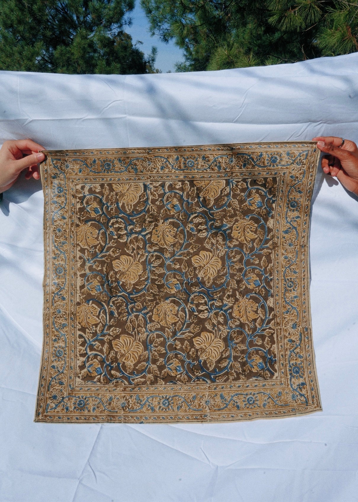 Sahara Rivers - Kalamkari Cotton Bandana