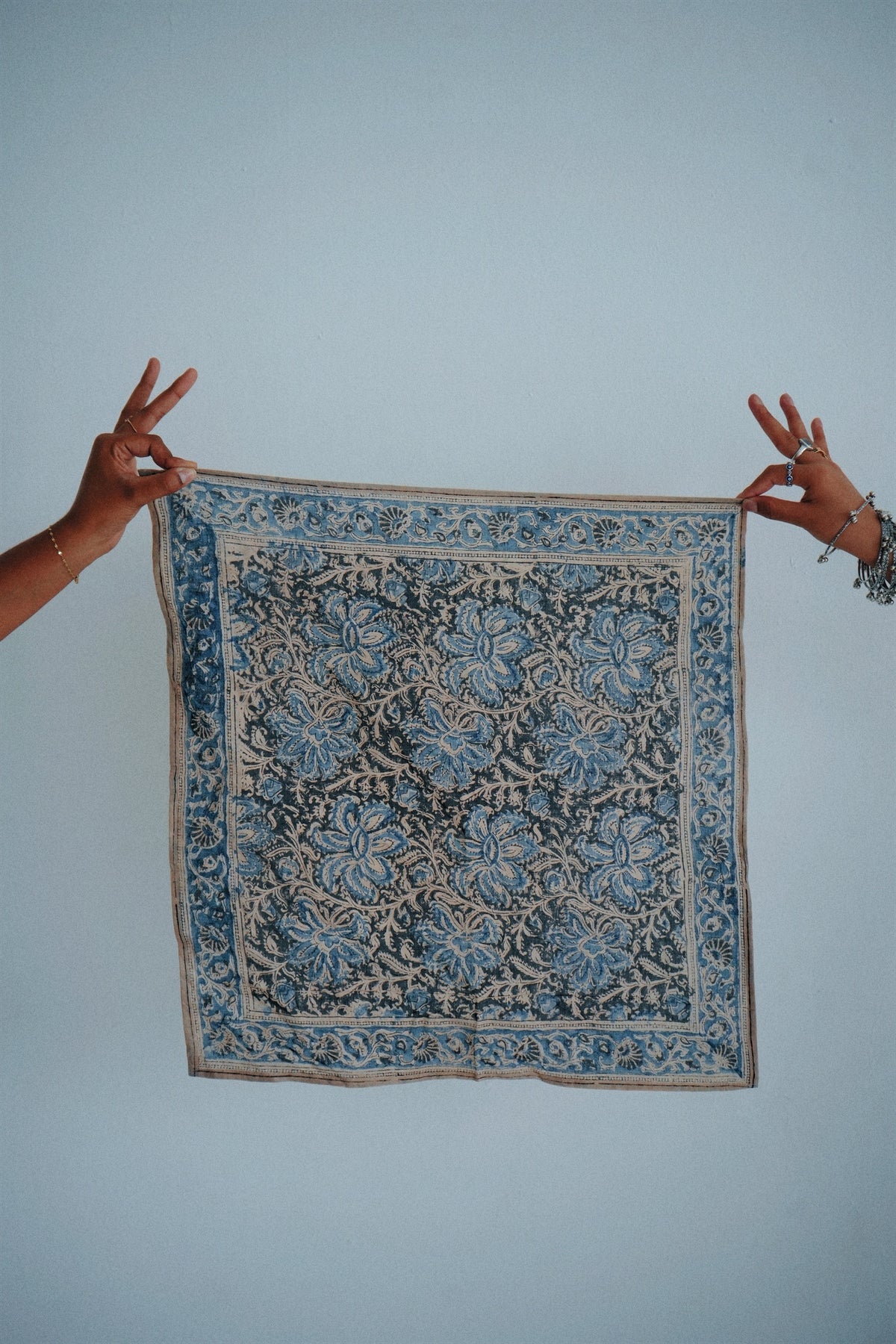Persian Iris - Kalamkari Cotton Bandana
