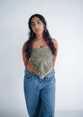 Evening Dandelions - Kalamkari Cotton Bandana