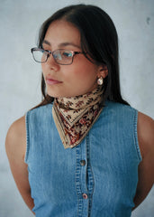 Tan Branches - Kalamkari Cotton Bandana