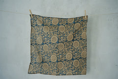 Denim Blue Mandala - Kalamkari Cotton Bandana