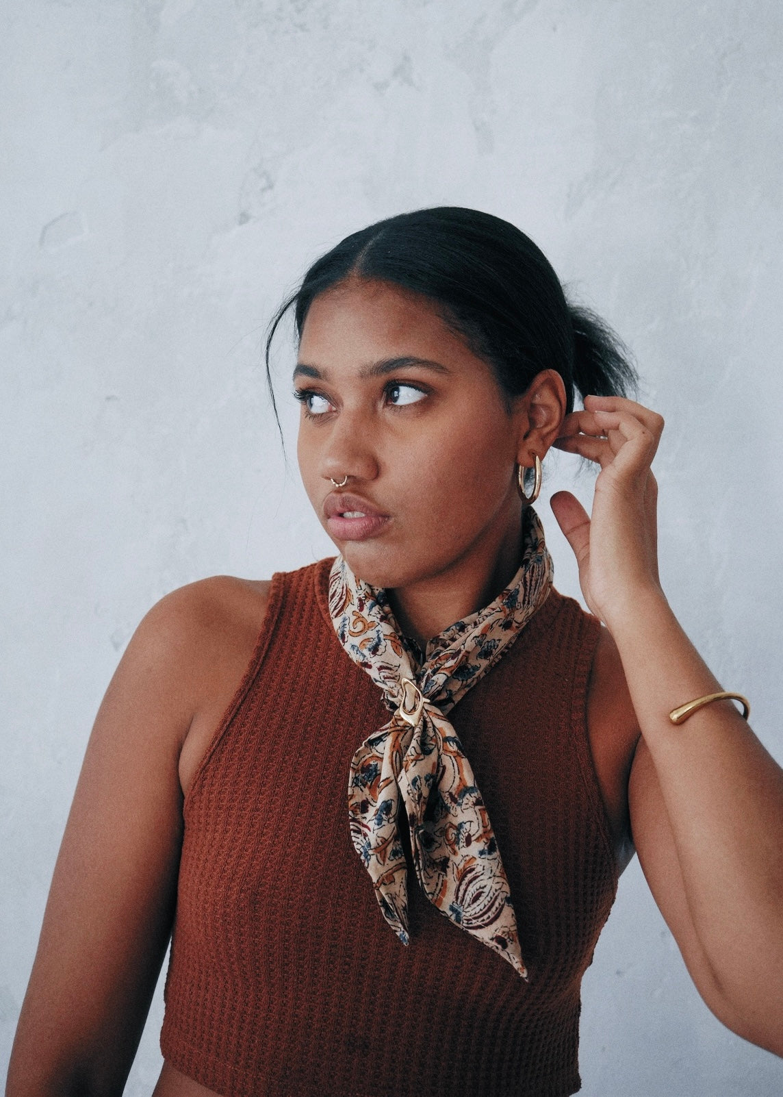 Autum Harvest  - Kalamkari Cotton Bandana