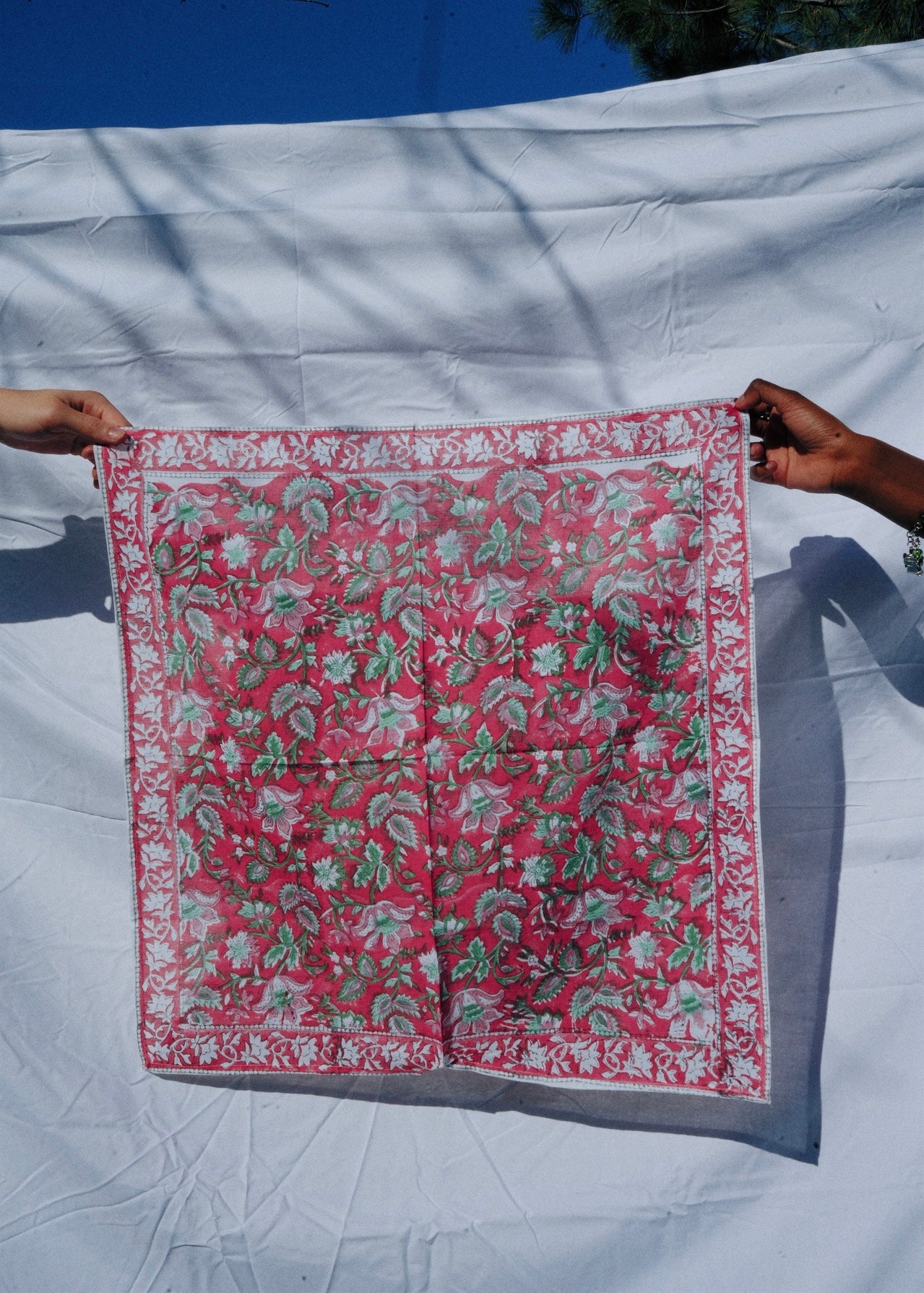 Venus Flytrap - Kalamkari Cotton Bandana