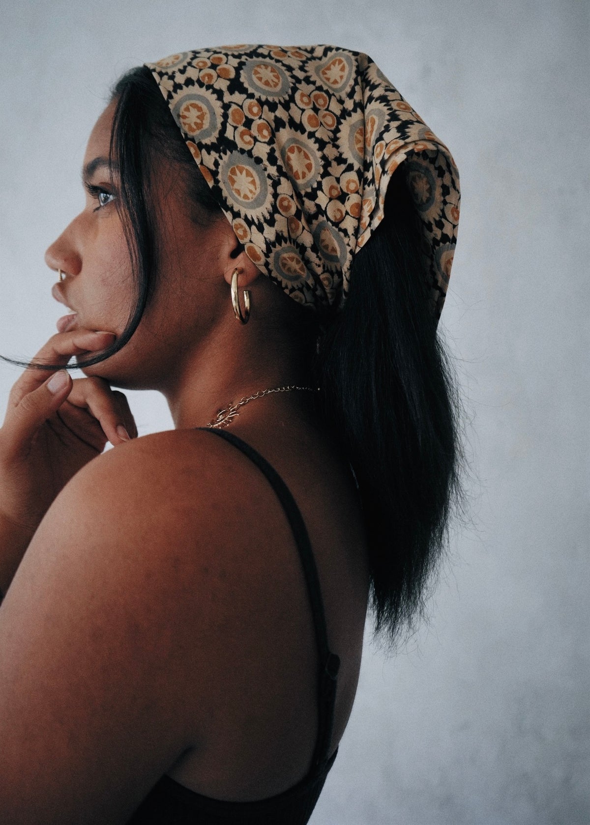 Crop Circle  - Kalamkari Cotton Bandana