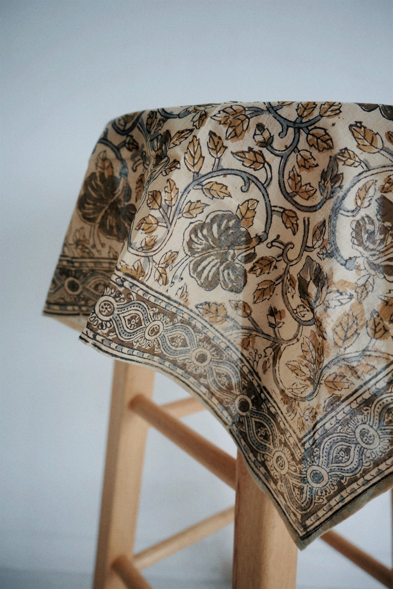 Arabian Jasmine - Kalamkari Cotton Bandana