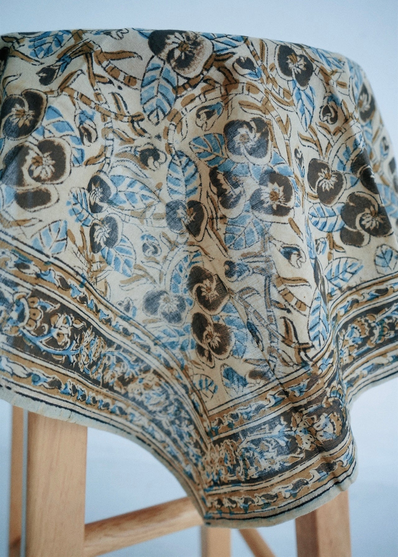 Nature's Nightfall - Kalamkari Cotton Bandana