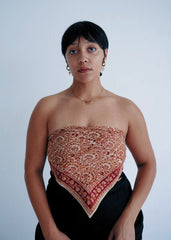 Pomegranate Stain - Kalamkari Cotton Bandana