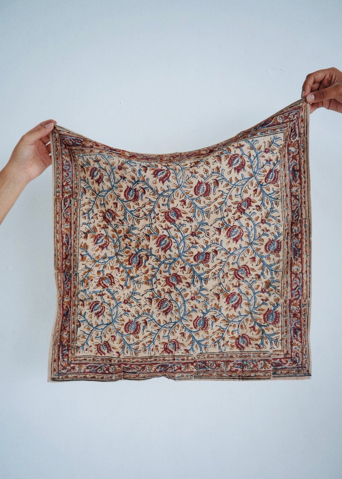 Twilight Petal - Kalamkari Cotton Bandana