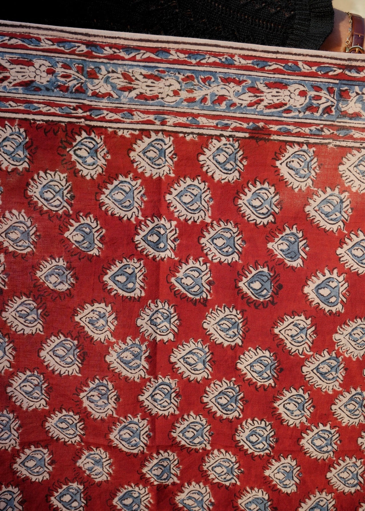 Diya's Flame- Kalamkari Cotton Bandana