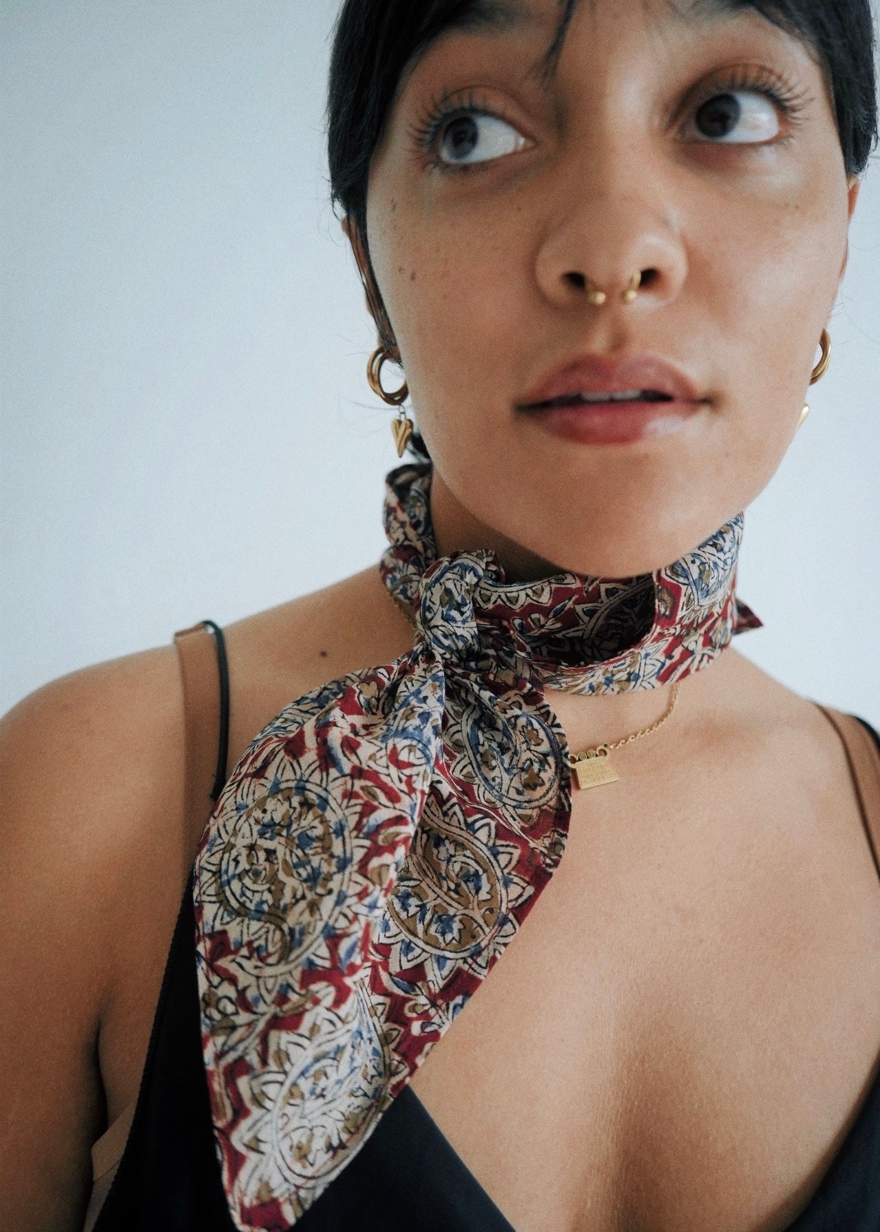 Chatusra Paisley - Kalamkari Cotton Bandana