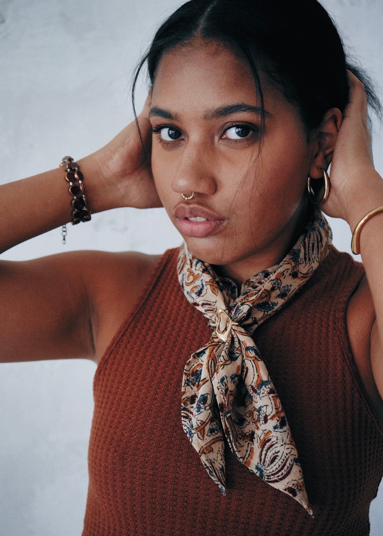 Autum Harvest  - Kalamkari Cotton Bandana