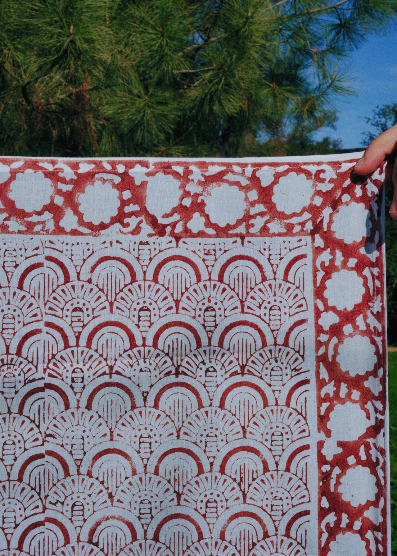 Sun-dried Scallops - Kalamkari Cotton Bandana