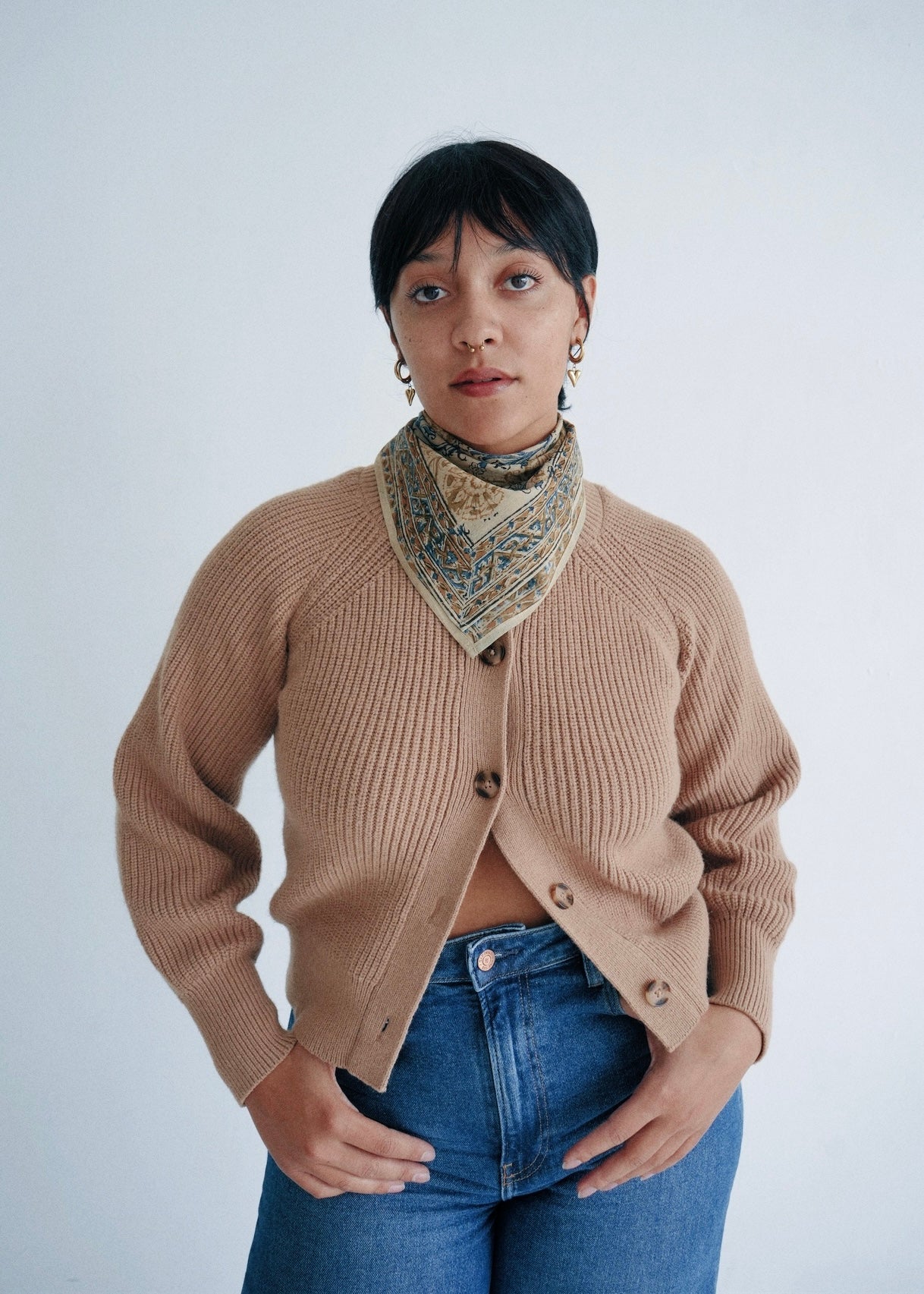 Pine Bouquet - Kalamkari Cotton Bandana