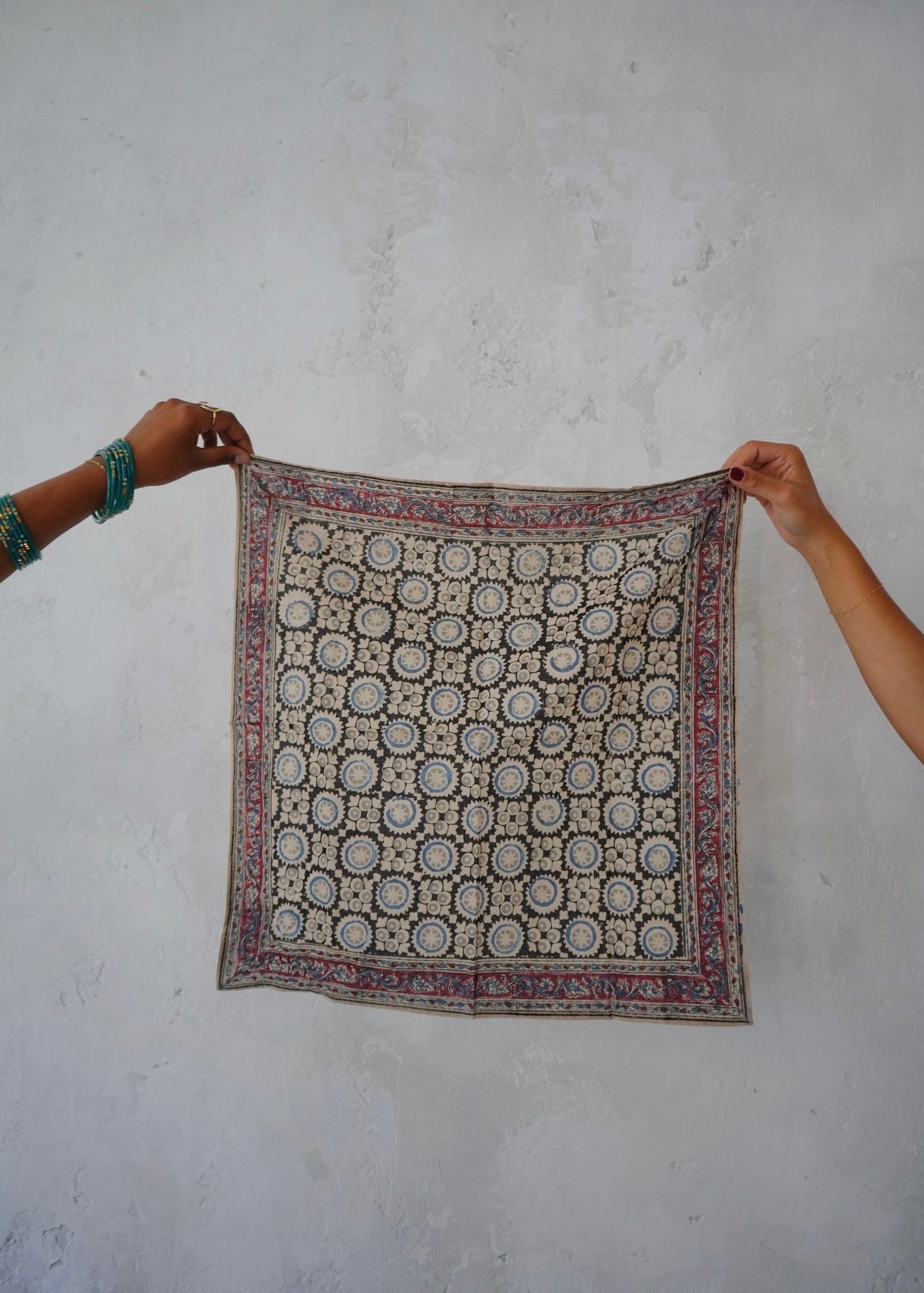 Blue Moon - Kalamkari Cotton Bandana