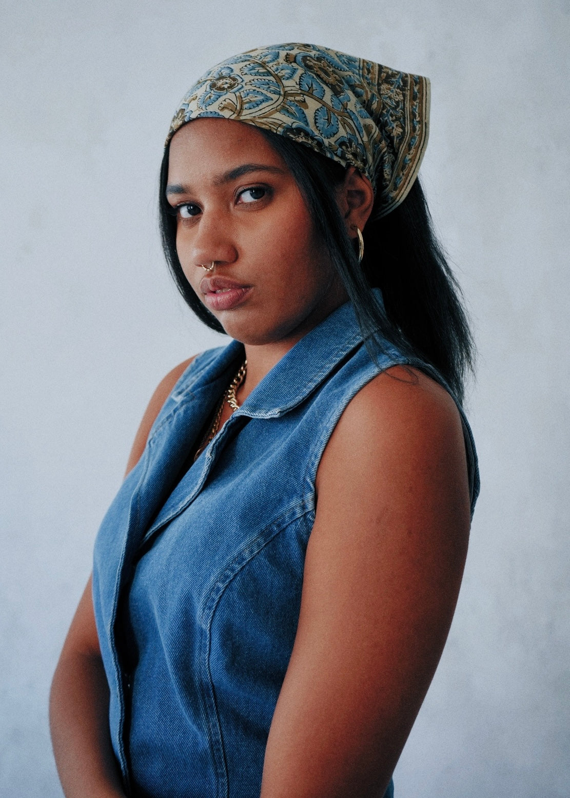 Dusky Bloom - Kalamkari Cotton Bandana