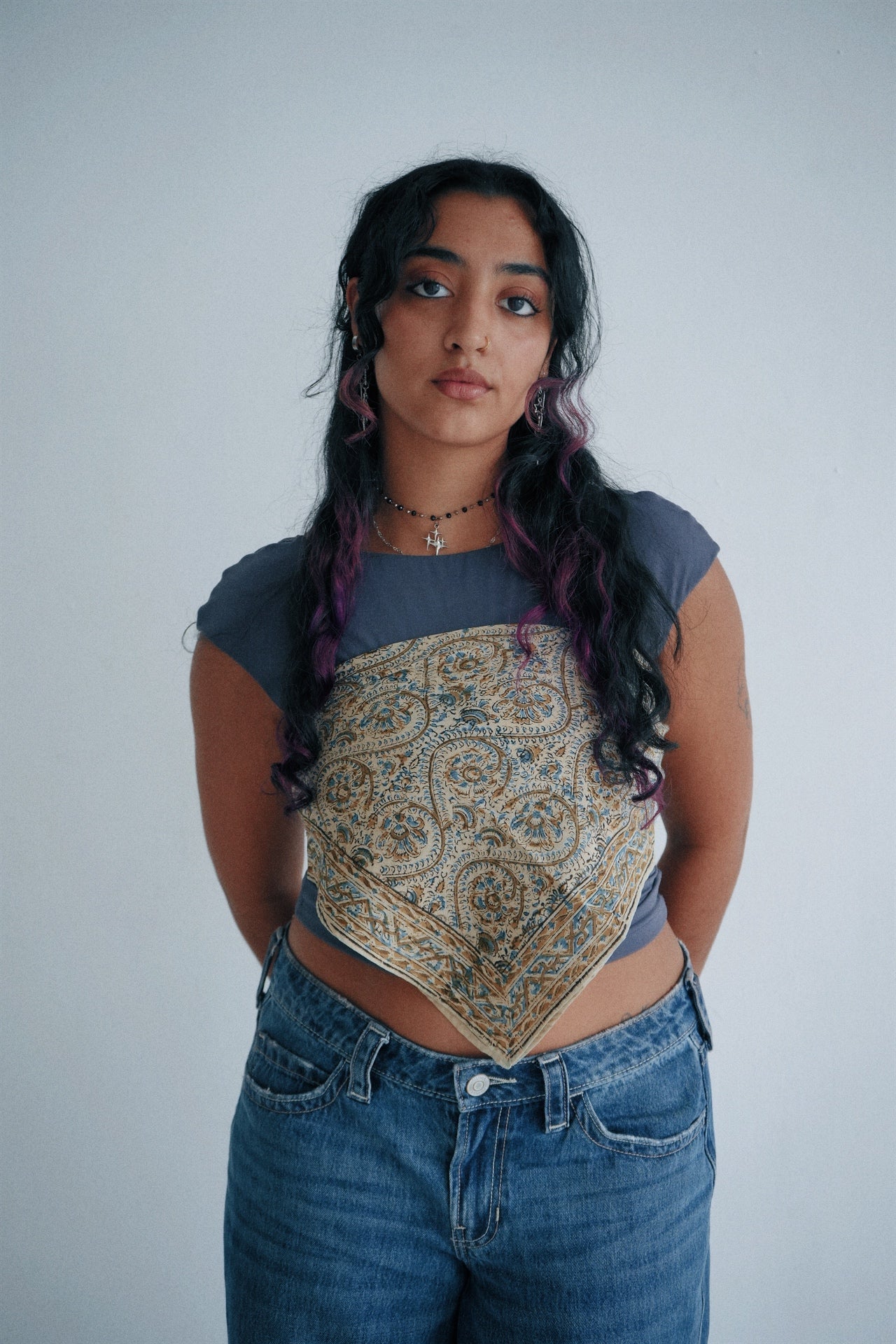 Golden Spade - Kalamkari Cotton Bandana