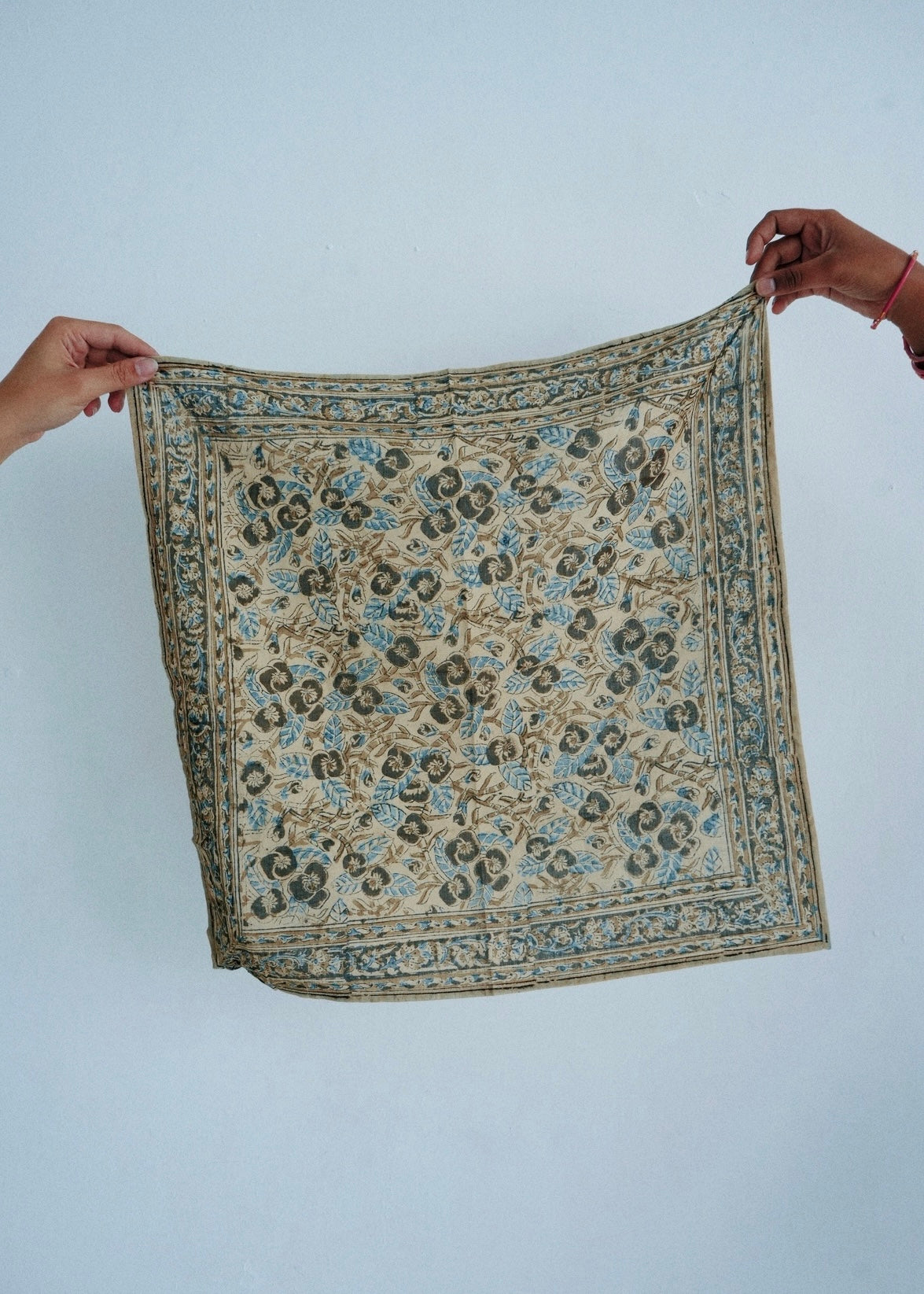 Nature's Nightfall - Kalamkari Cotton Bandana