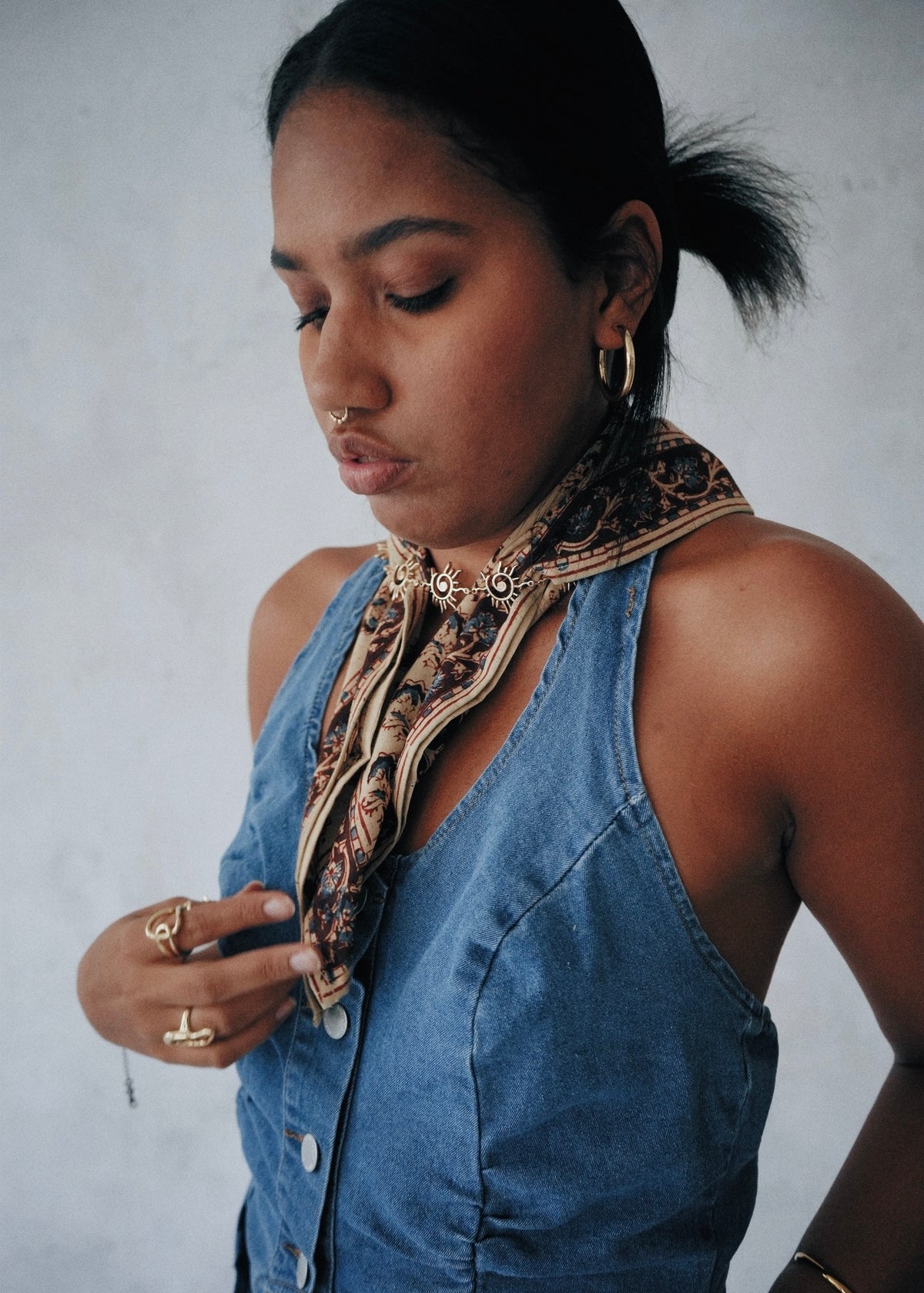 Copper Harvest - Kalamkari Cotton Bandana