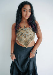 Nature's Nightfall - Kalamkari Cotton Bandana