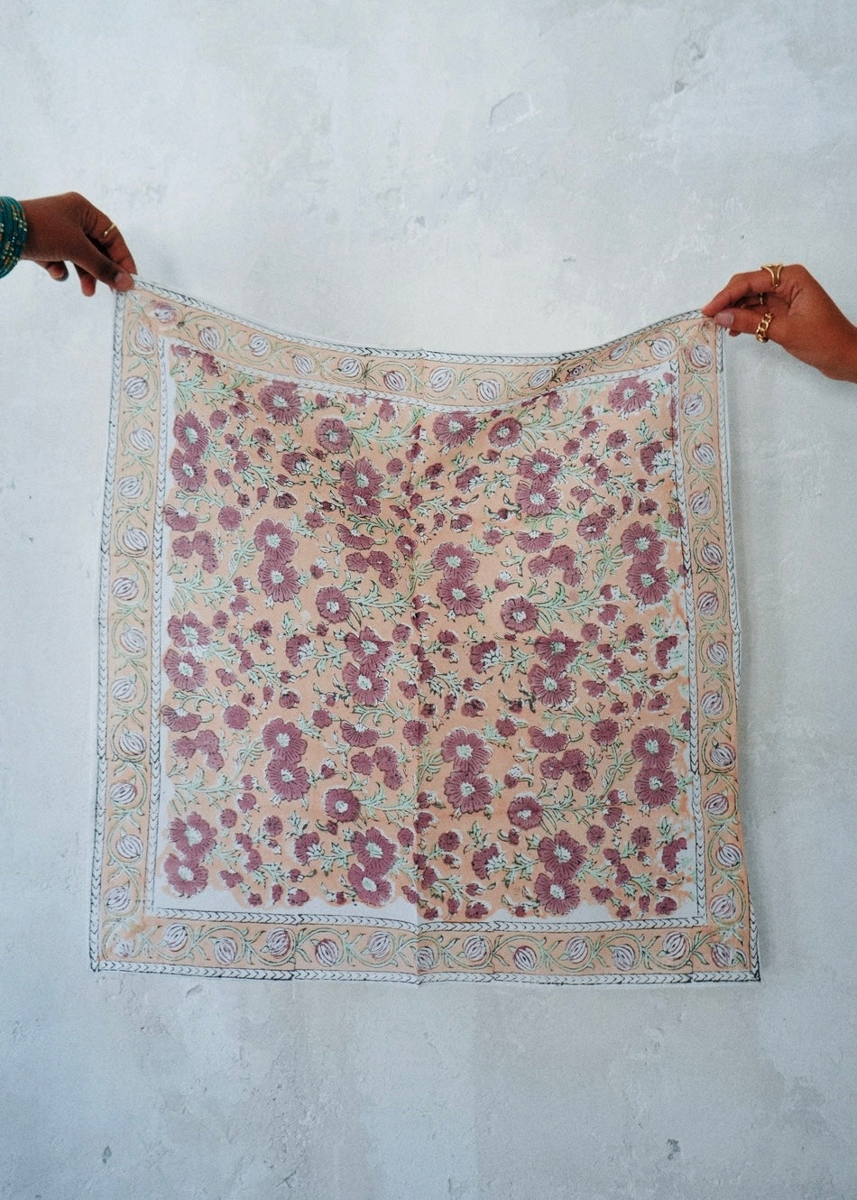 Gulbahar - Hand Block Printed Cotton Bandana