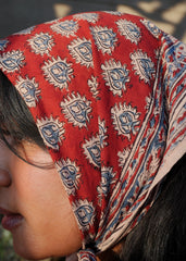 Diya's Flame- Kalamkari Cotton Bandana