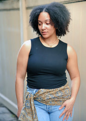 Mustard Tortoise Shell  - Hand Block Printed Scarf (600-071)
