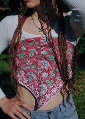 Venus Flytrap - Kalamkari Cotton Bandana