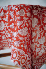 Tiger Lily - Hand Block Printed Cotton Bandana