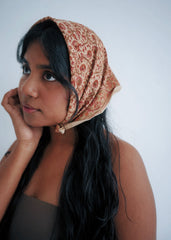 Autumn Rose - Kalamkari Cotton Bandana