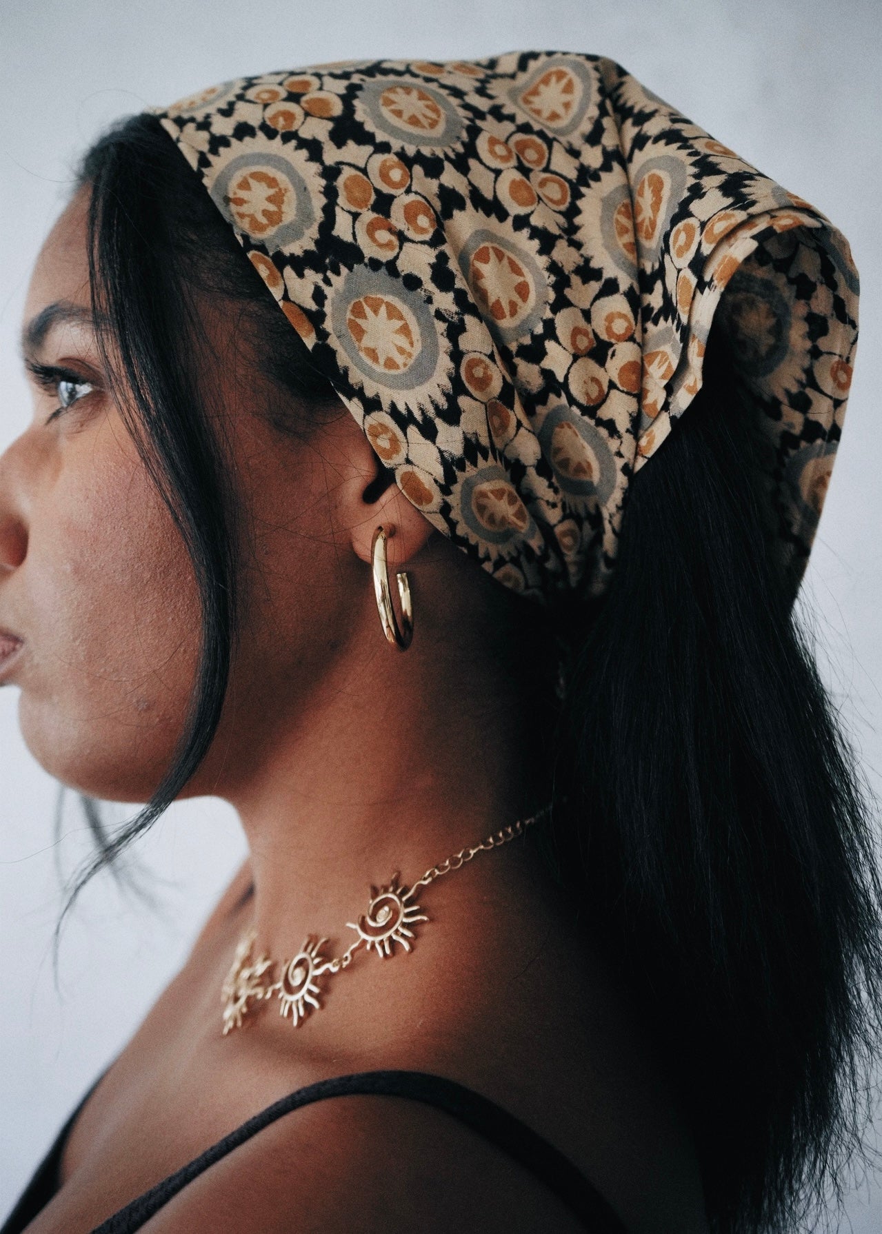 Crop Circle  - Kalamkari Cotton Bandana