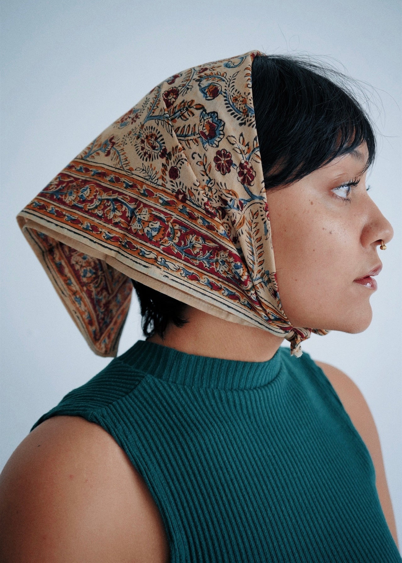 Garnet Vineyard - Kalamkari Cotton Bandana