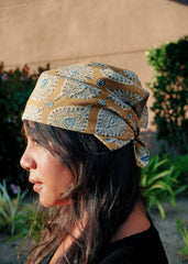 Teardrop Garden - Kalamkari Cotton Bandana