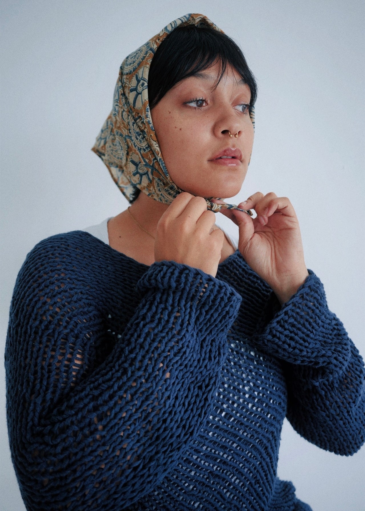 Twilight Paisley - Kalamkari Cotton Bandana